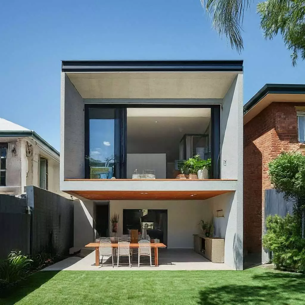 Two Storey Modern Minimalist House Extension Brisbane